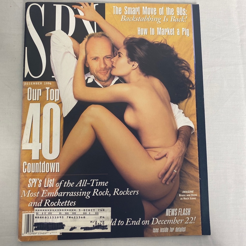 Spy Magazine December 1996 Bruce Willis, Demi Moore